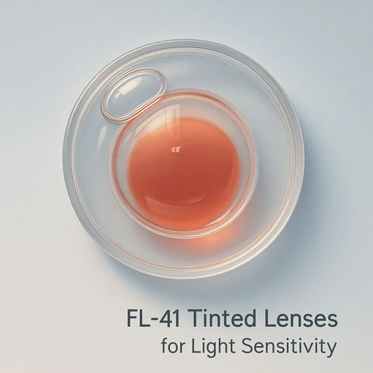 Tinted contact lenses for light sensitivity
